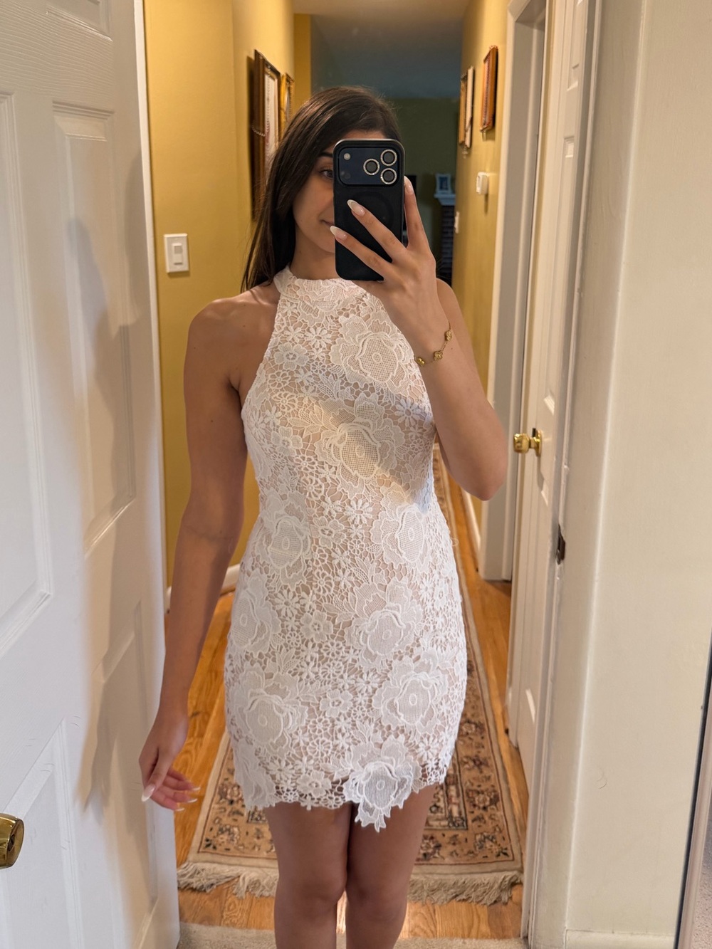 Lulu’s White/Ivory Lace Mini Dress XS